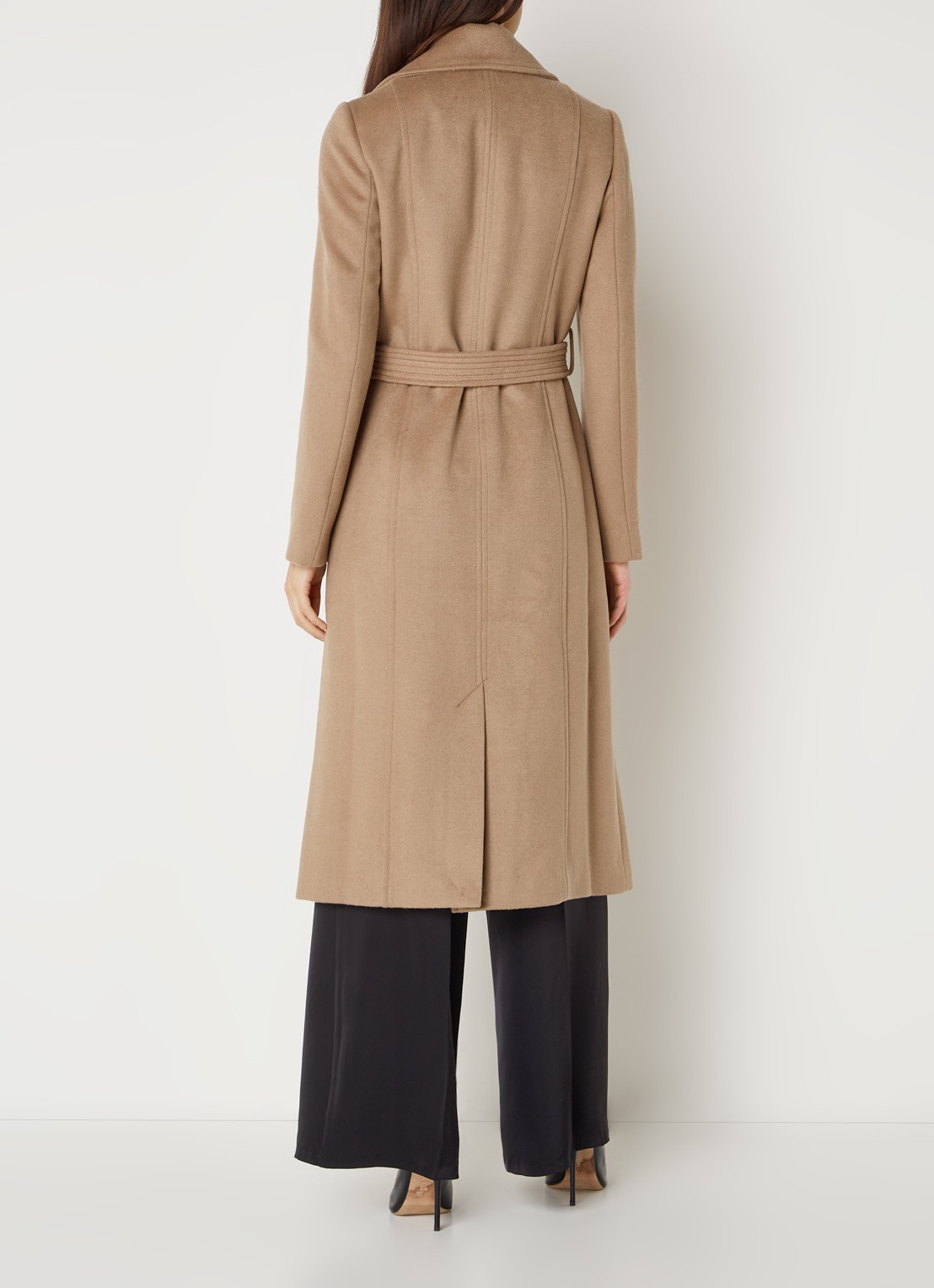 Phase Eight Livvy trenchcoat in wolblend - achterkant camel