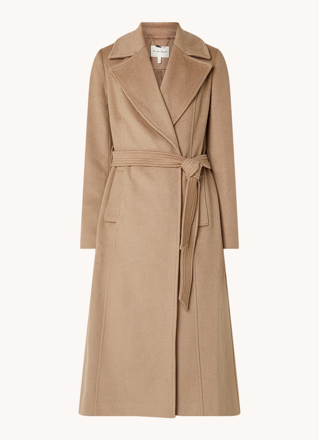 Phase Eight Livvy trenchcoat in wolblend - voorkant 2 camel
