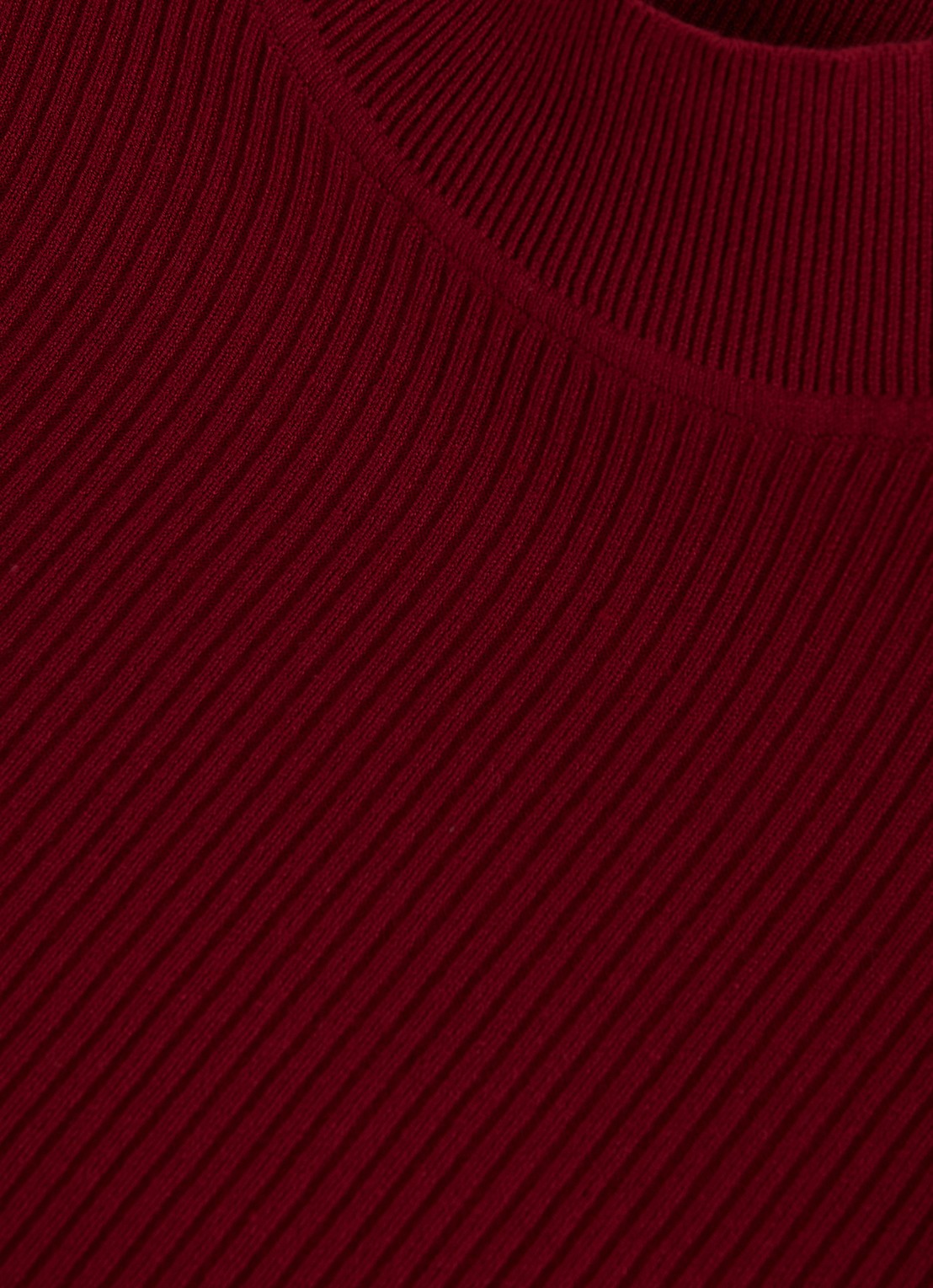 Phase Eight Lori ribgebreide top met splitten - detail 4 bordeauxrood