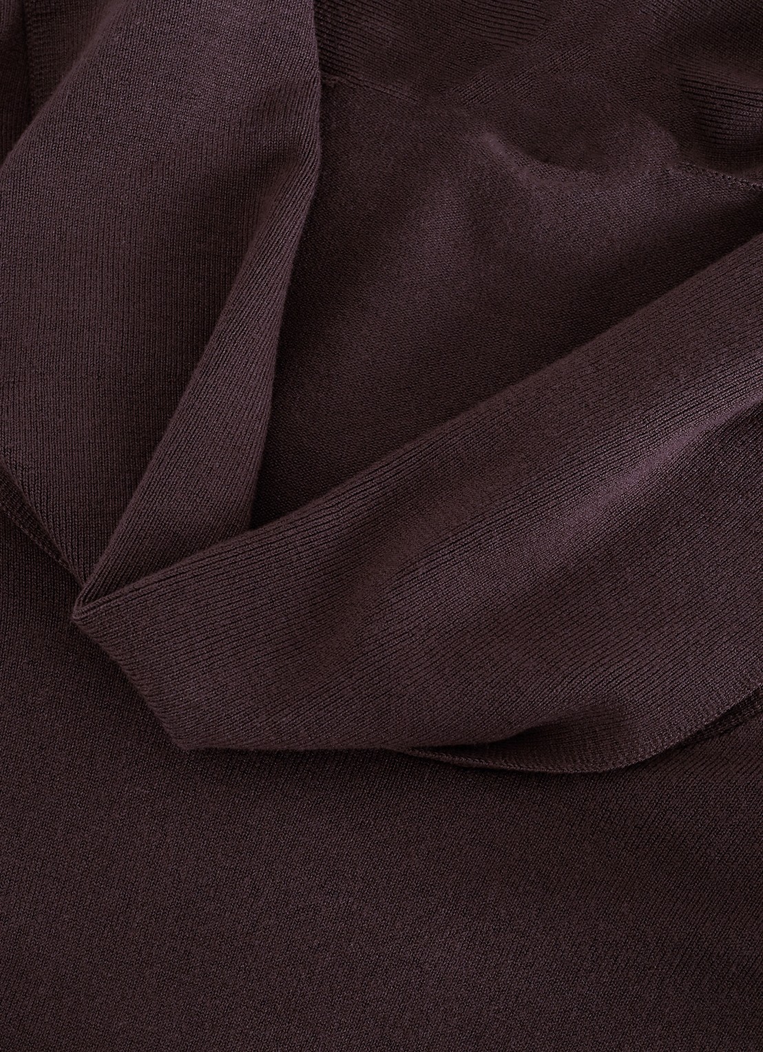 Phase Eight Lottie fijngebreide trui met gedrapeerde col - detail 6 bruin