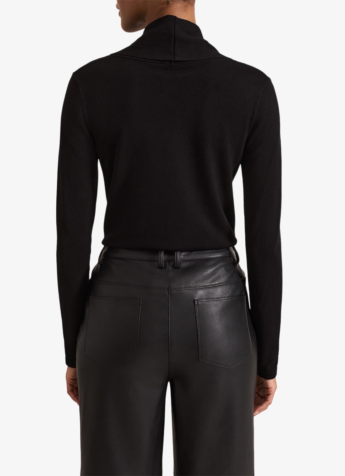 Phase Eight Lottie Watervalhals Top - achterkant 3 zwart