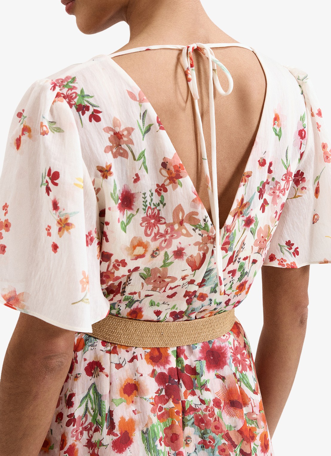 Phase Eight Lovette jurk met bloemenprint - detail 6 cream