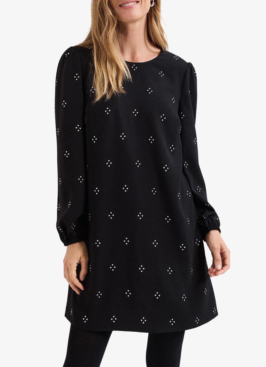 Phase Eight Lucia mini jurk met strass - detail 4 zwart
