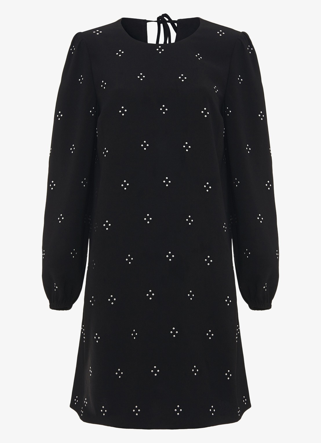 Phase Eight Lucia mini jurk met strass - voorkant 2 zwart