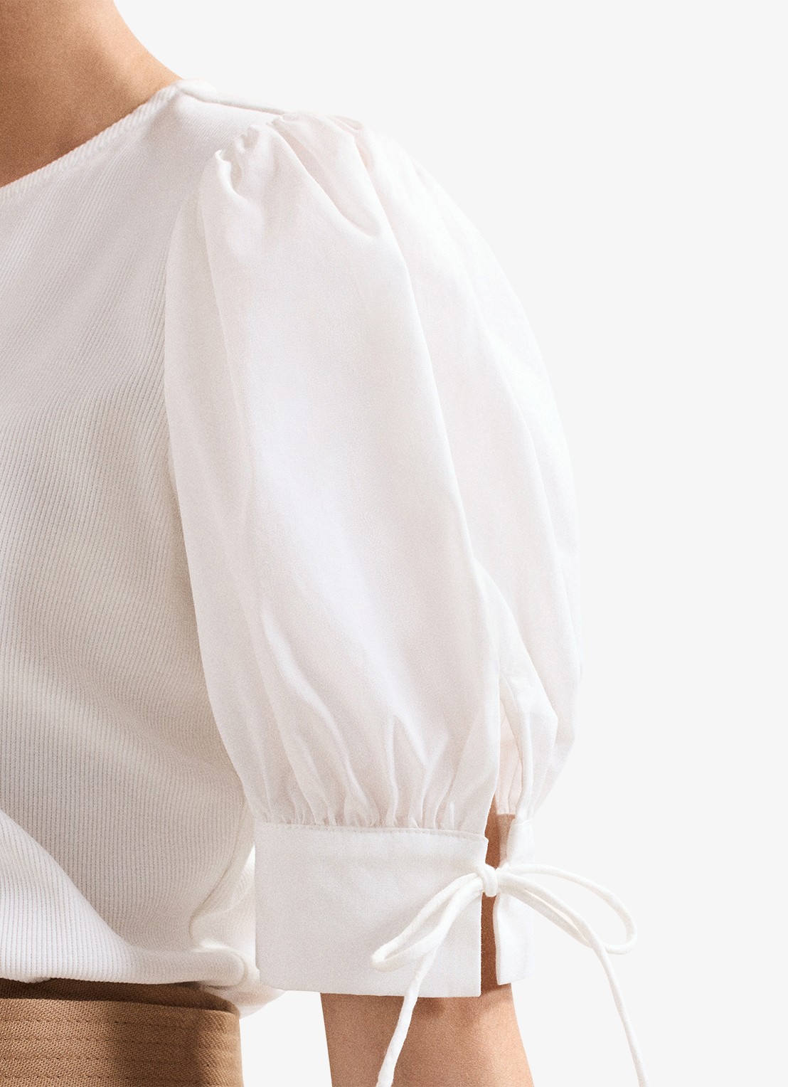 Phase Eight Luella top met pofmouw - detail 6 wit