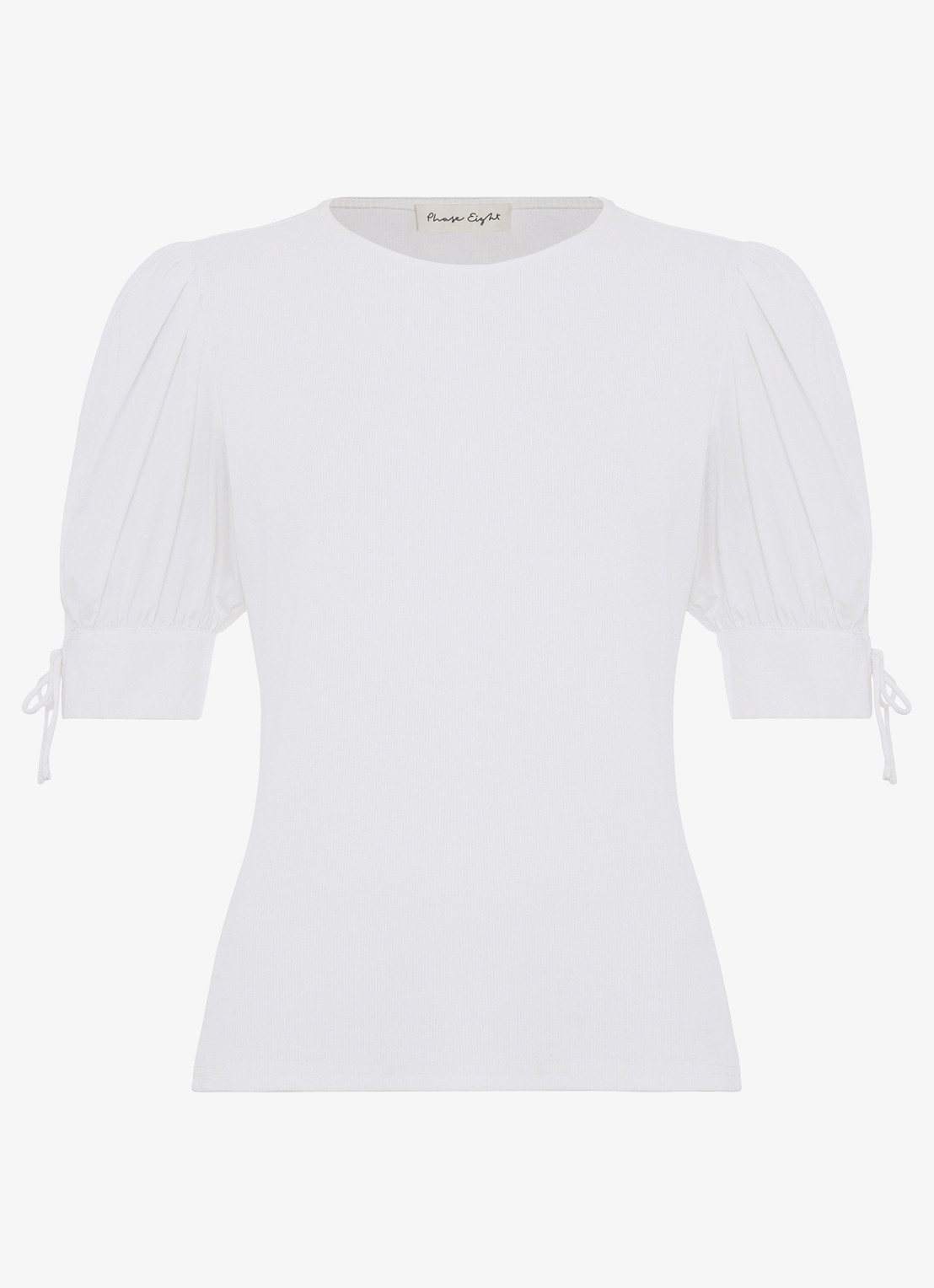 Phase Eight Luella top met pofmouw - voorkant wit