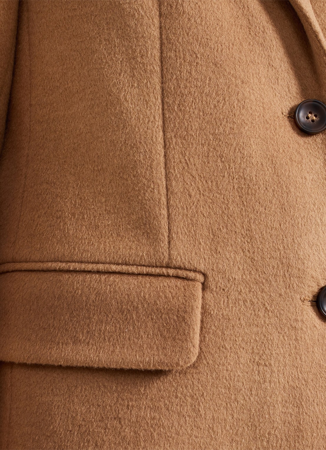 Phase Eight Lydia mantel in wolblend - detail 3 camel