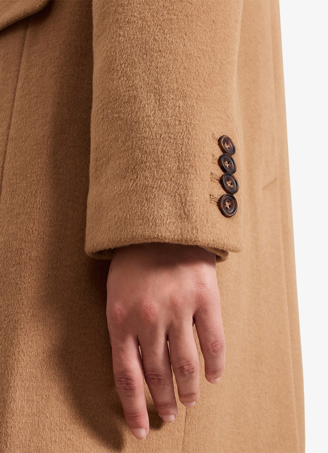 Phase Eight Lydia mantel in wolblend - detail 4 camel