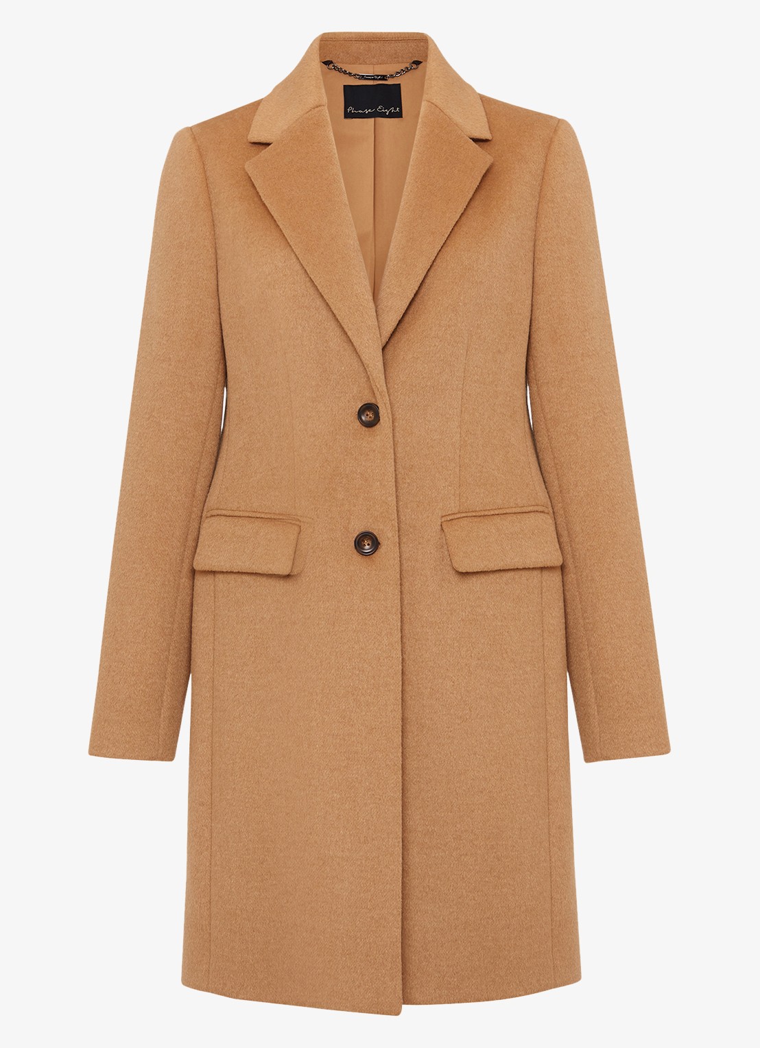 Phase Eight Lydia mantel in wolblend - voorkant 6 camel