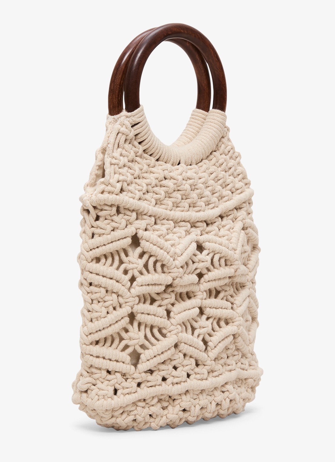 Phase Eight Macrame handtas  - detail 3 ivoor