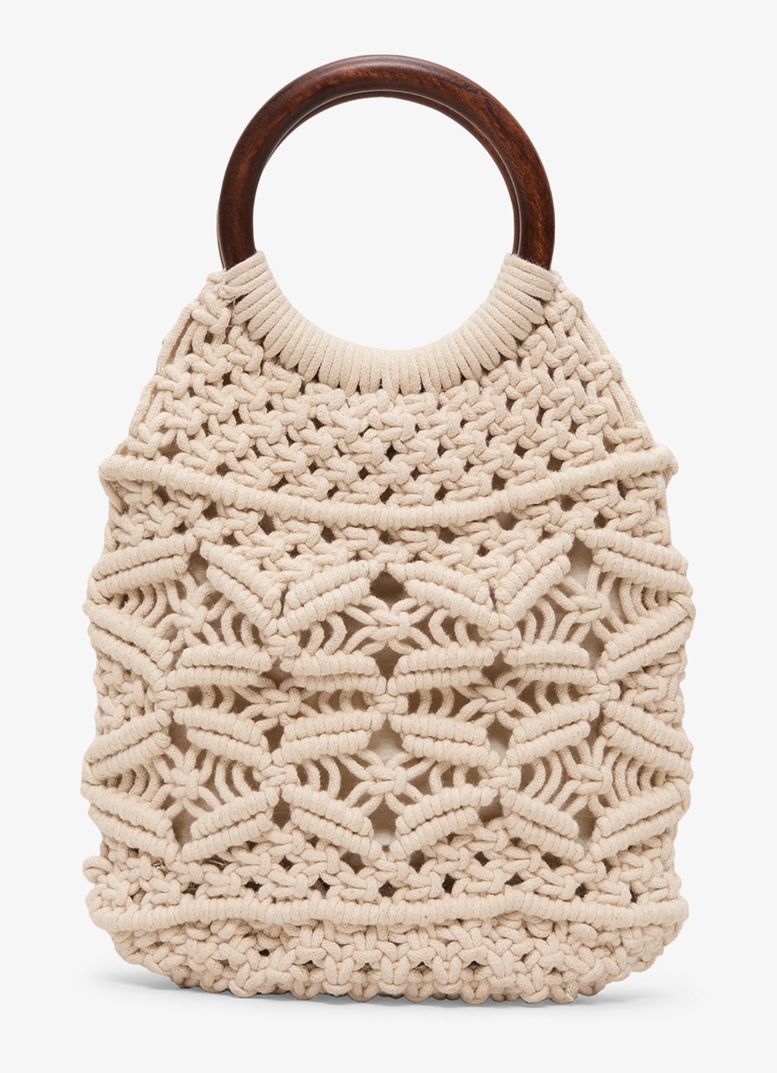 Phase Eight Macrame handtas  - voorkant ivoor