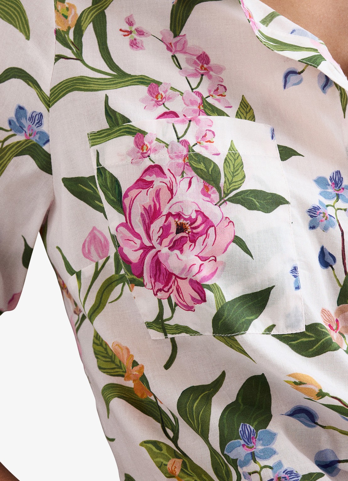 Phase Eight Maddelena blouse met bloemenprint - detail 6 ivoor