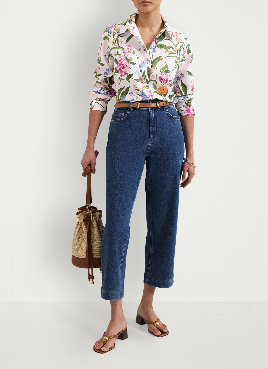 Phase Eight Maddelena blouse met bloemenprint - voorkant 2 ivoor