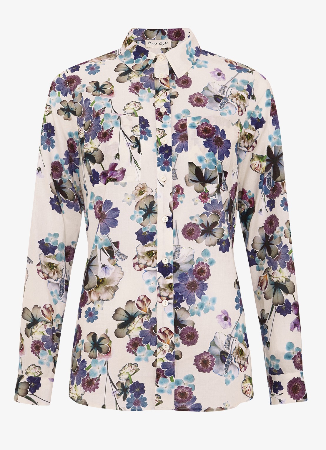 Phase Eight Maddelena blouse met print - voorkant 7 lichtroze