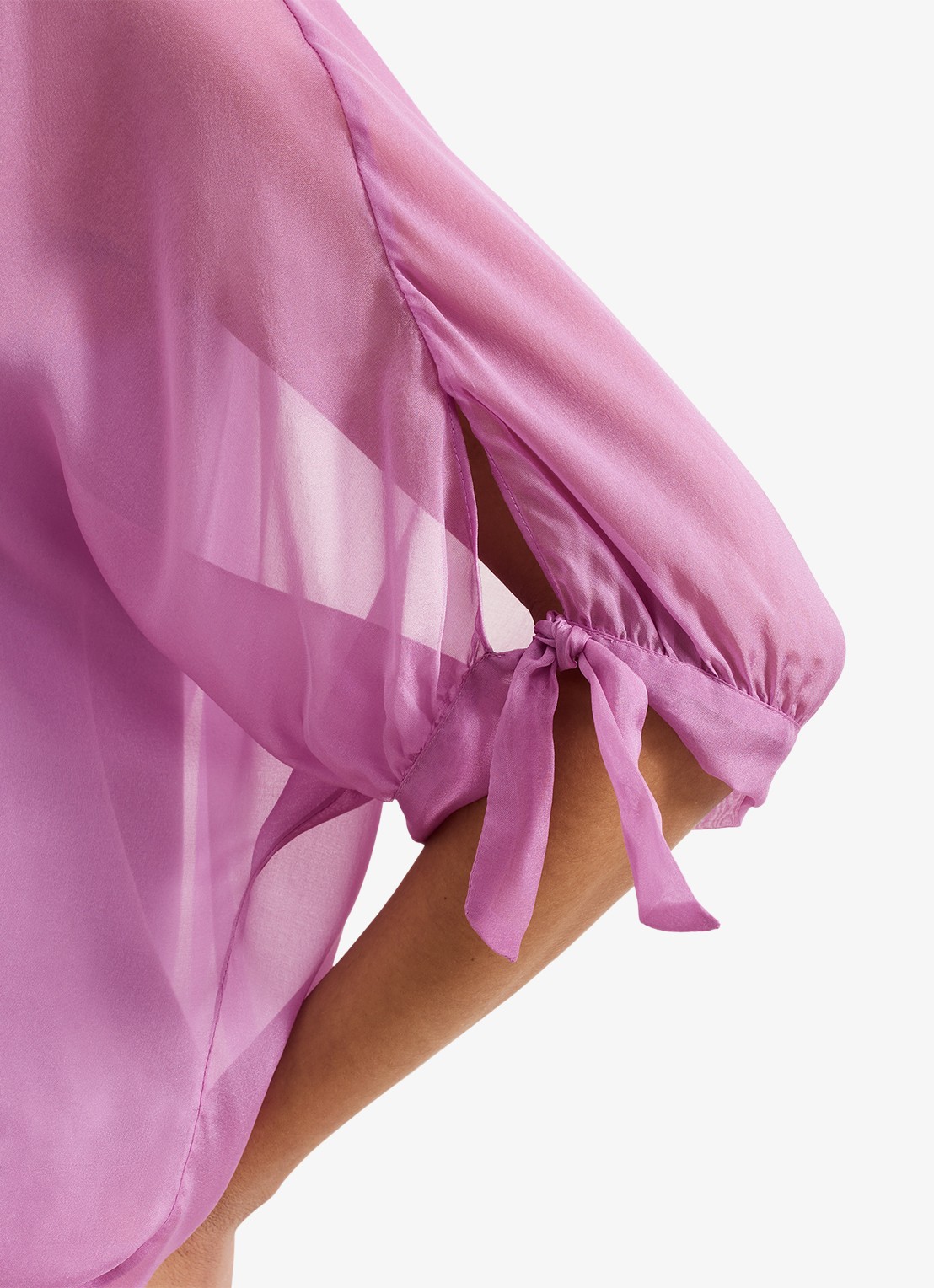 Phase Eight Madison tuniek van zijde - detail 4 roze