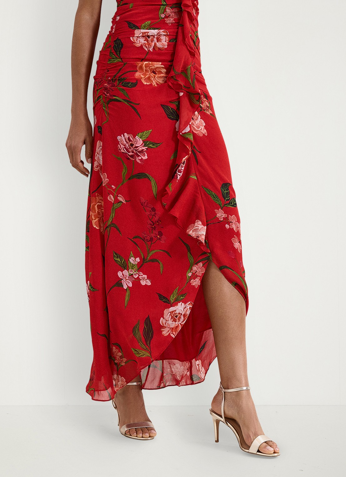 Phase Eight Mae maxi jurk met bloemenprint - detail 5 rood