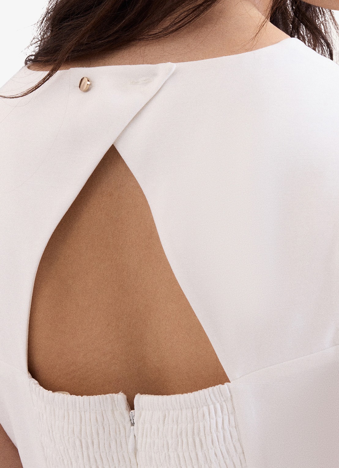 Phase Eight Marta midi jurk met strikceintuur - detail 4 wit