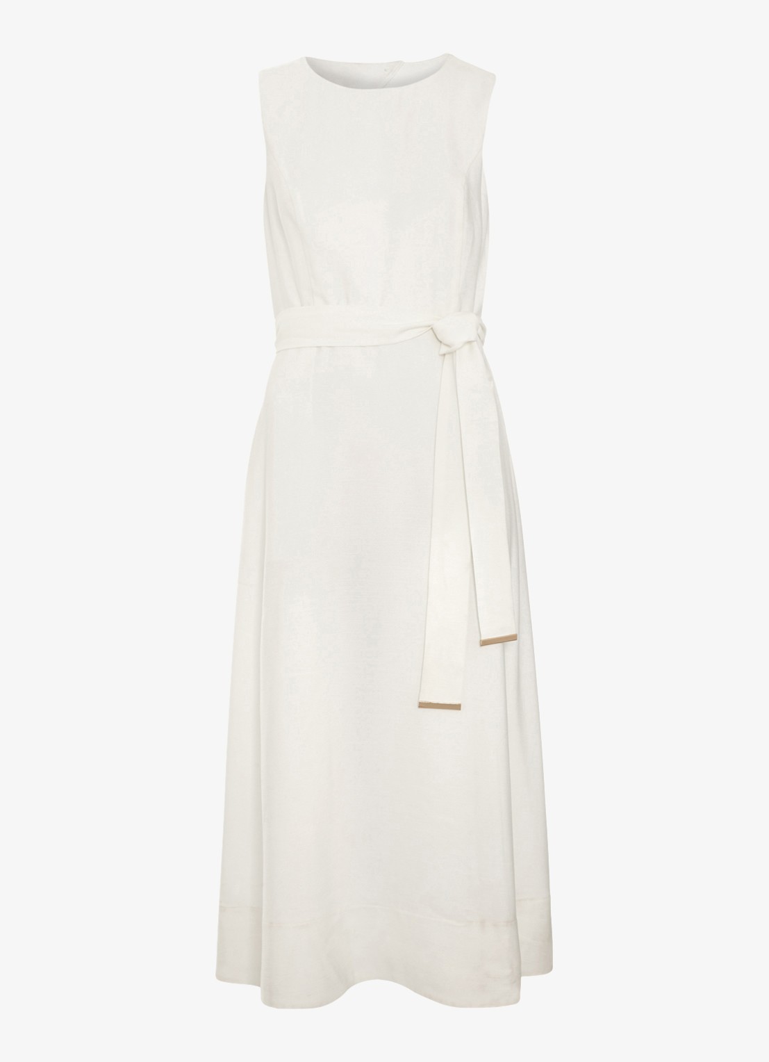 Phase Eight Marta midi jurk met strikceintuur - voorkant 6 wit