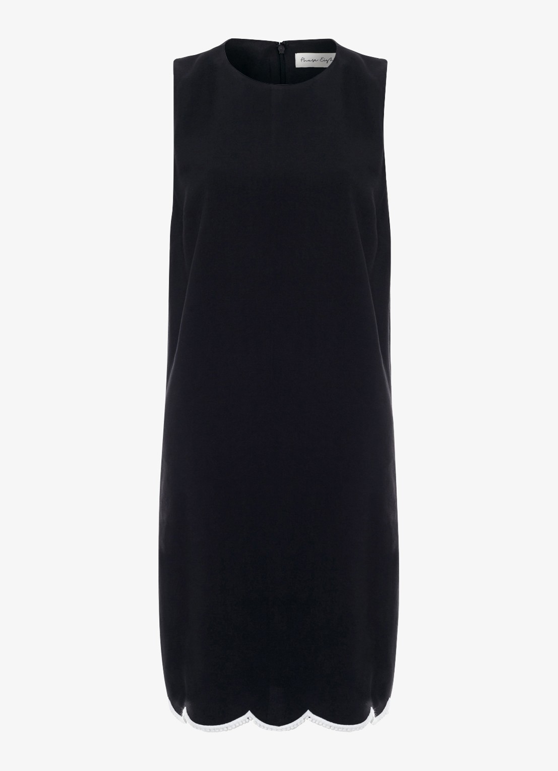 Phase Eight Marta mini jurk met ronde hals - voorkant 2 zwart