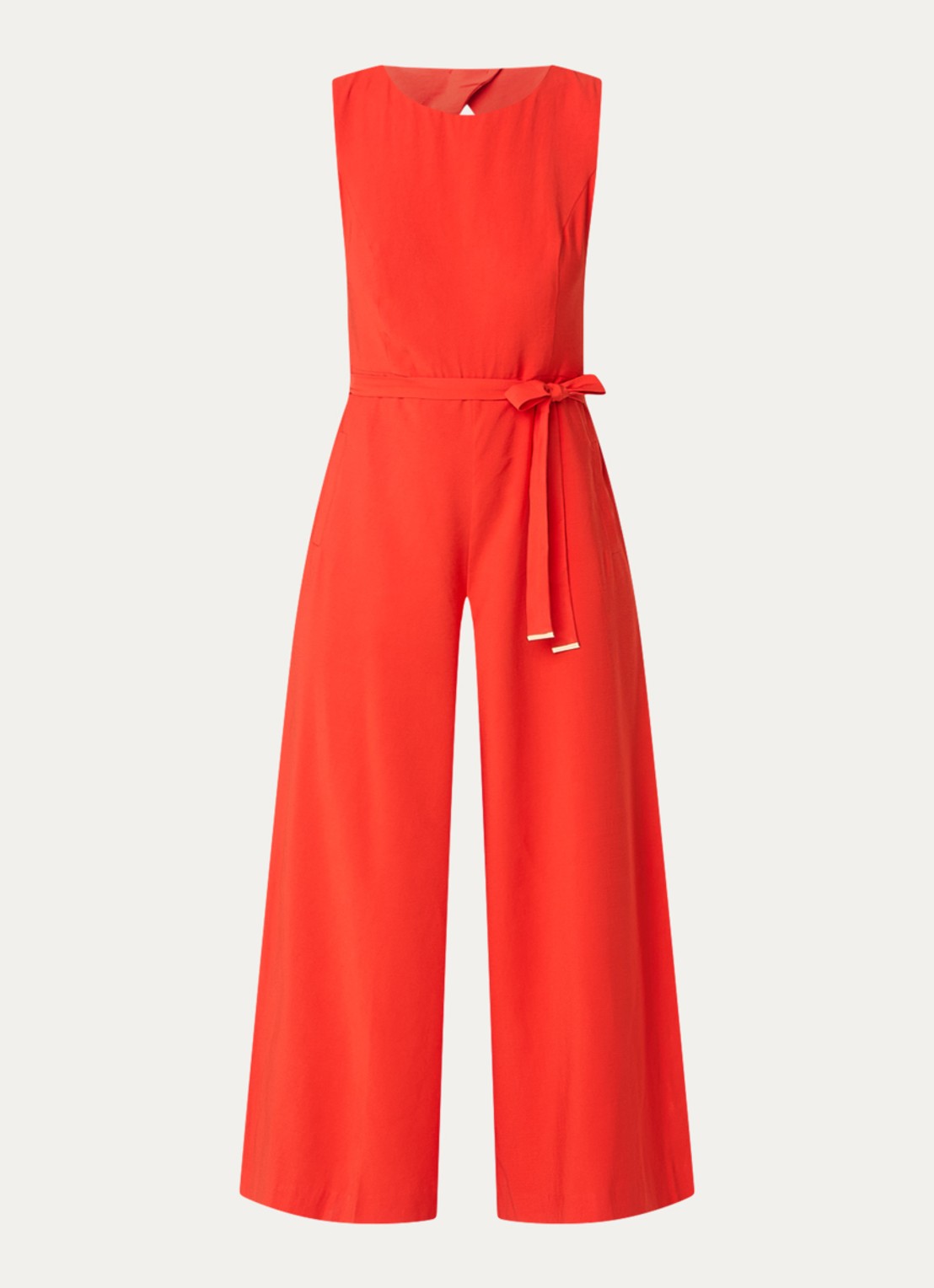 Phase Eight Marta wide fit jumpsuit met strikceintuur - voorkant rood