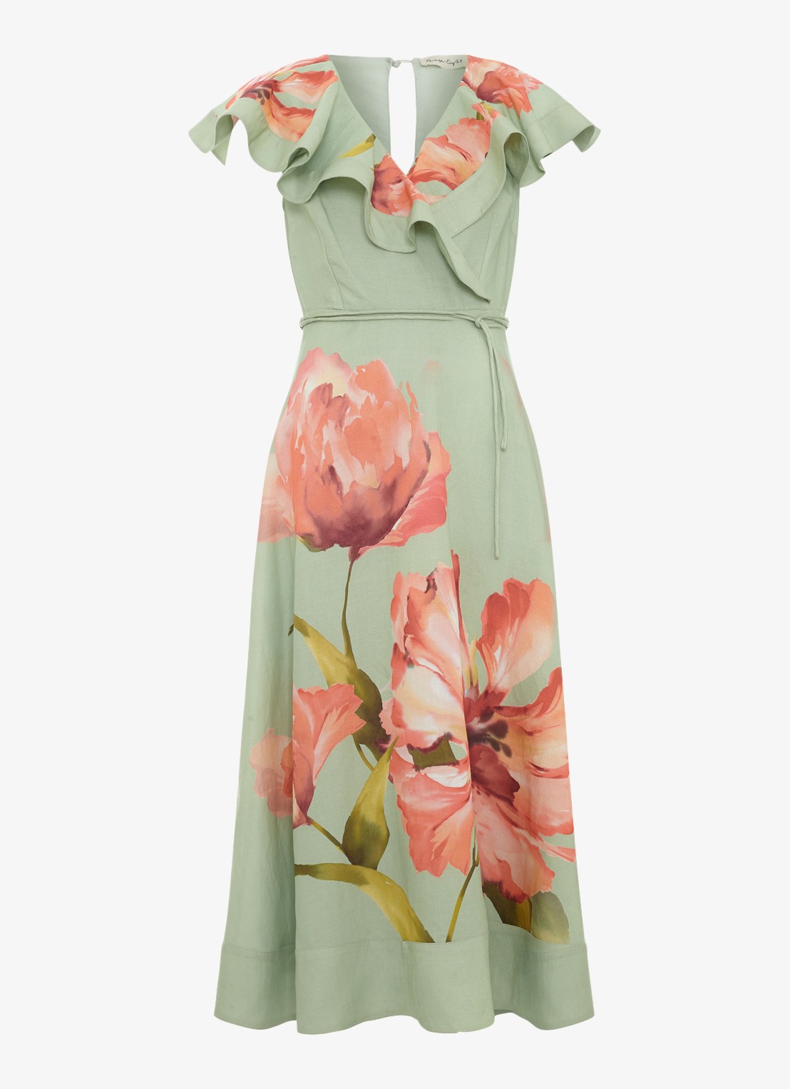 Phase Eight Matilda jurk met bloemenprint - voorkant 7 groen