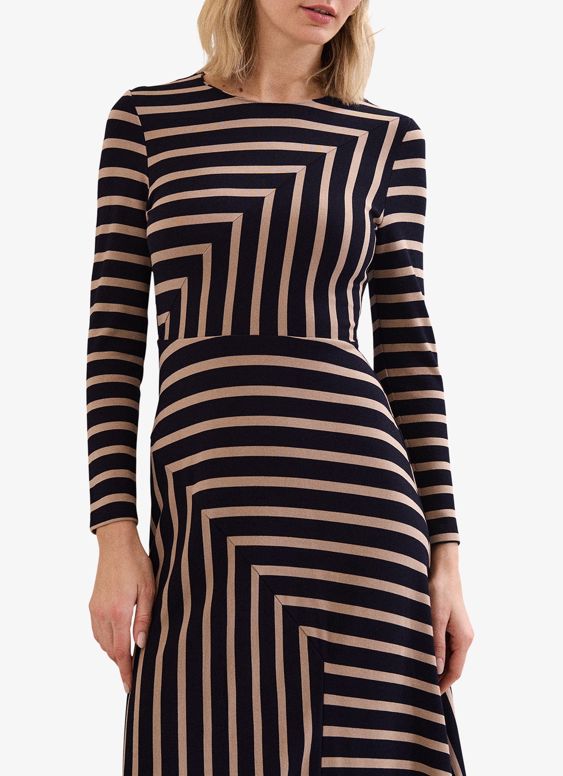 Phase Eight Mia midi jurk met grafische print - detail 2 multicolor