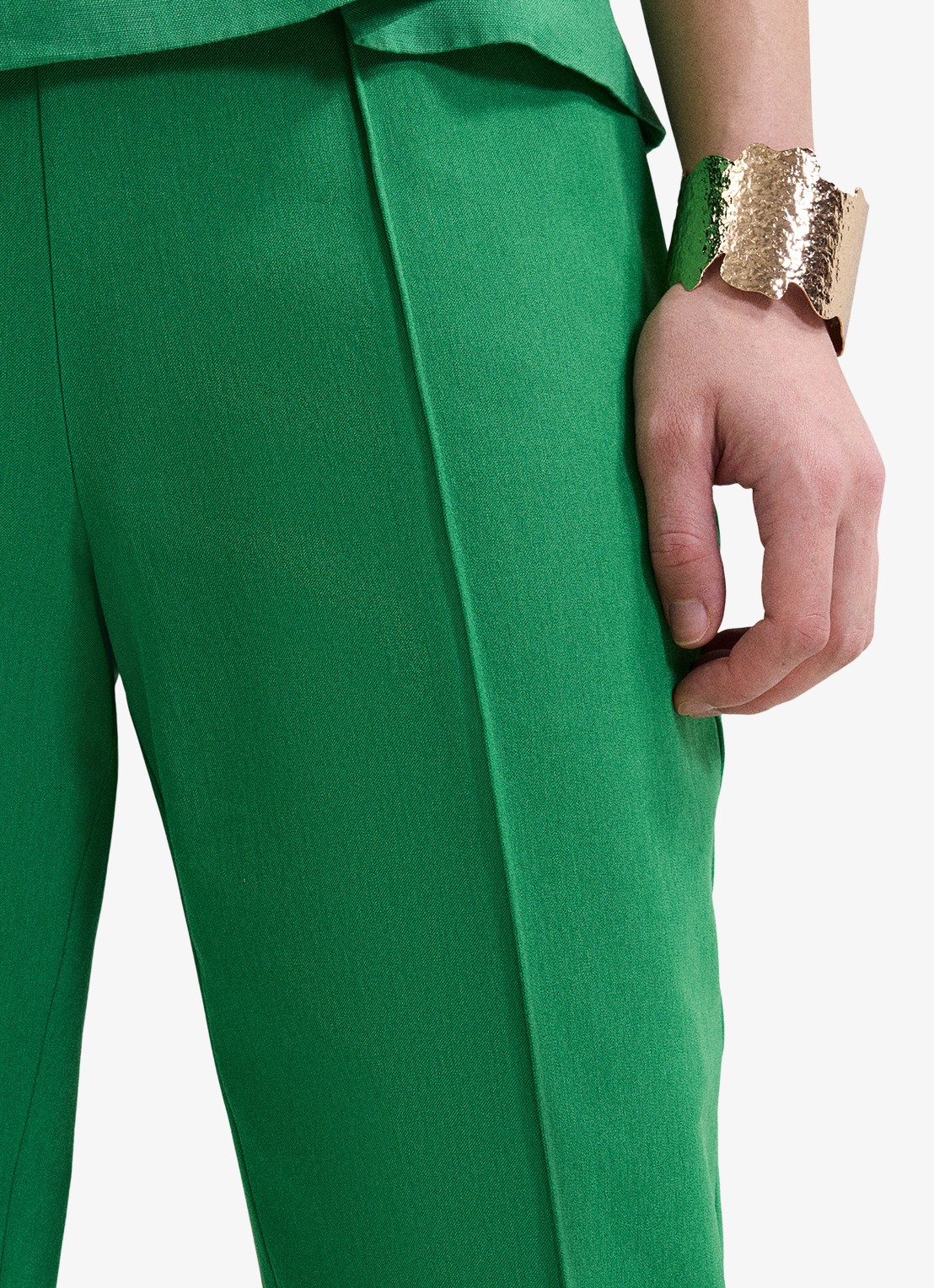 Phase Eight Miah high waist slim fit cropped pantalon met steekzakken - detail 3 groen