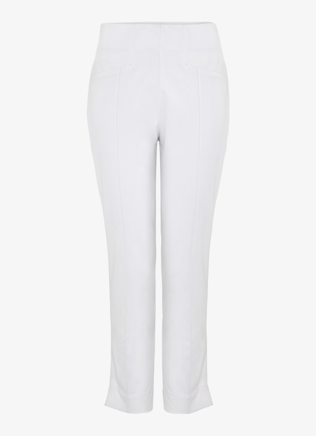 Phase Eight Miah high waist straight leg driekwart broek in katoenblend - voorkant 5 wit