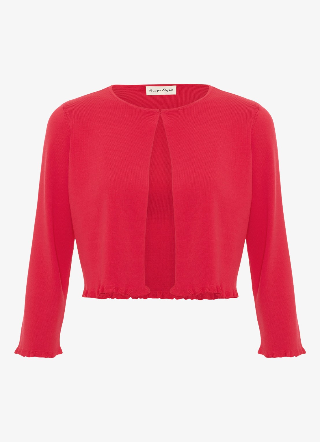 Phase Eight Mimi fijngebreide bolero  - voorkant 2 donkerroze