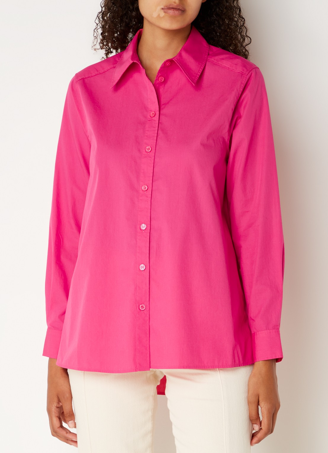 Phase Eight Modern oversized blouse met plooidetail - detail 3 fuchsia