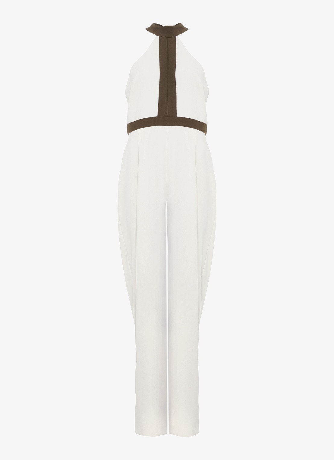 Phase Eight Monica wide fit jumpsuit met gestreept detail - voorkant gebroken wit