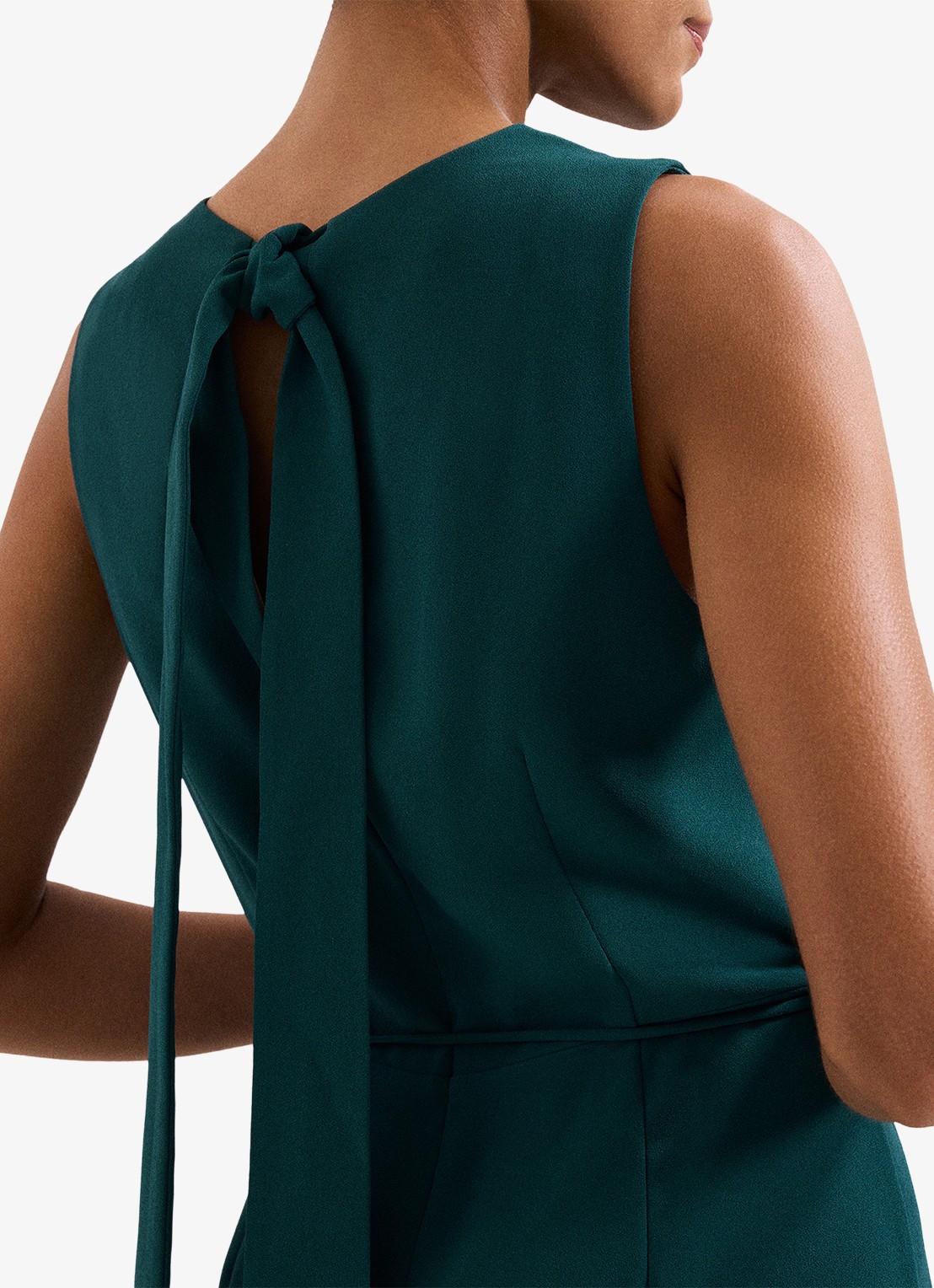 Phase Eight Monique loose fit jumpsuit met waterval hals - detail 6 zeegroen
