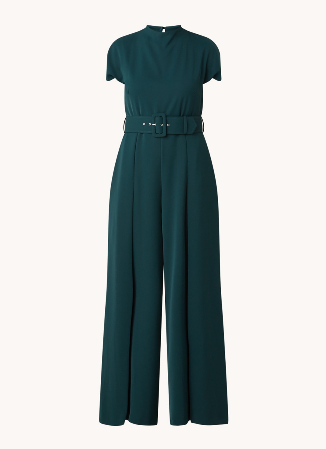 Phase Eight Mylee wide fit jumpsuit met ceintuur - voorkant groen