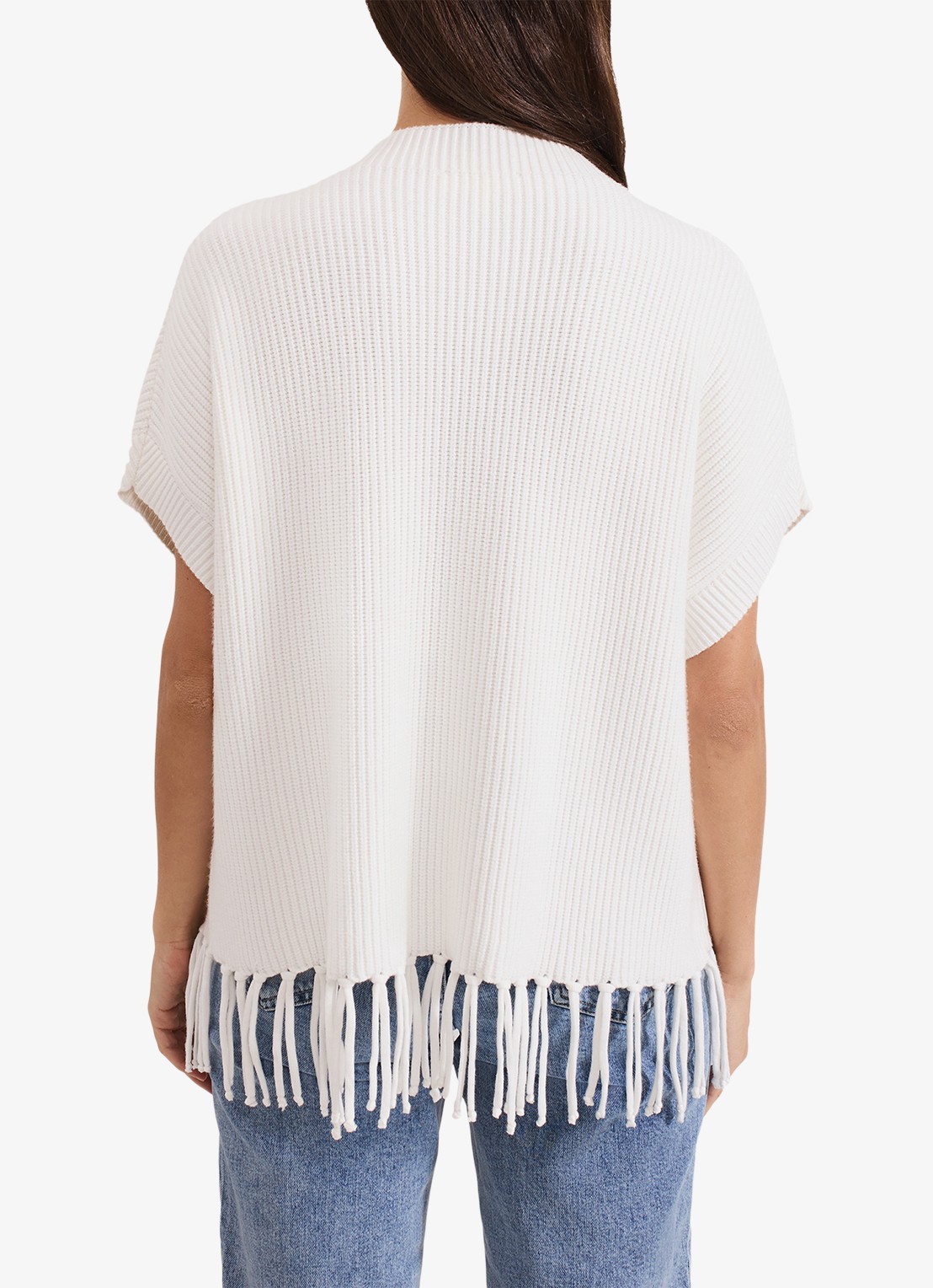 Phase Eight Myleene ribgebreide trui - detail 4 wit