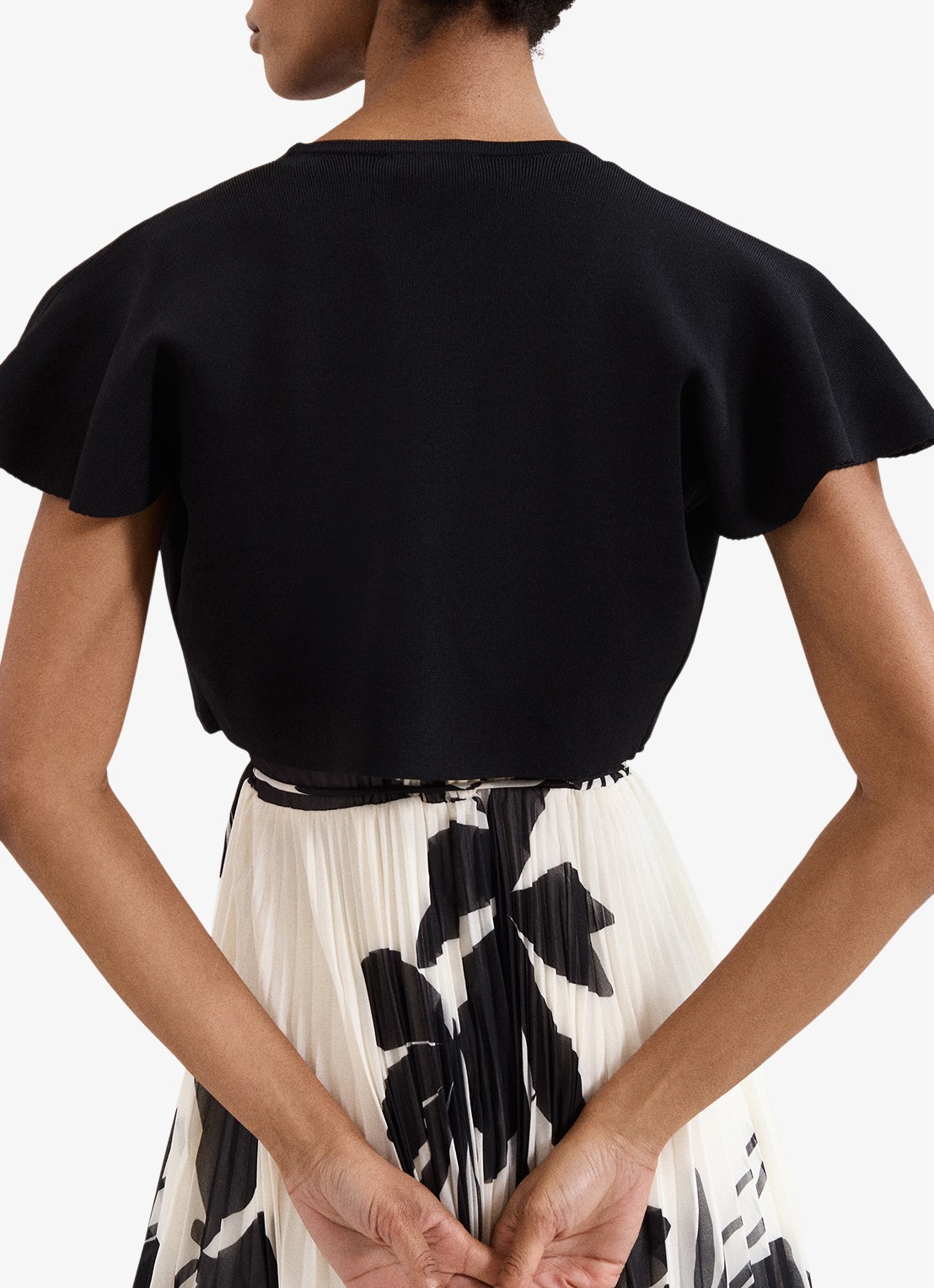 Phase Eight Myra bolero met vlindermouw  - achterkant 3 zwart