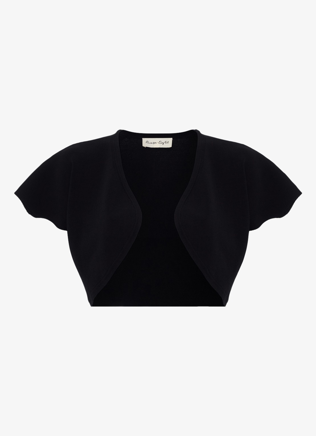 Phase Eight Myra bolero met vlindermouw  - voorkant zwart