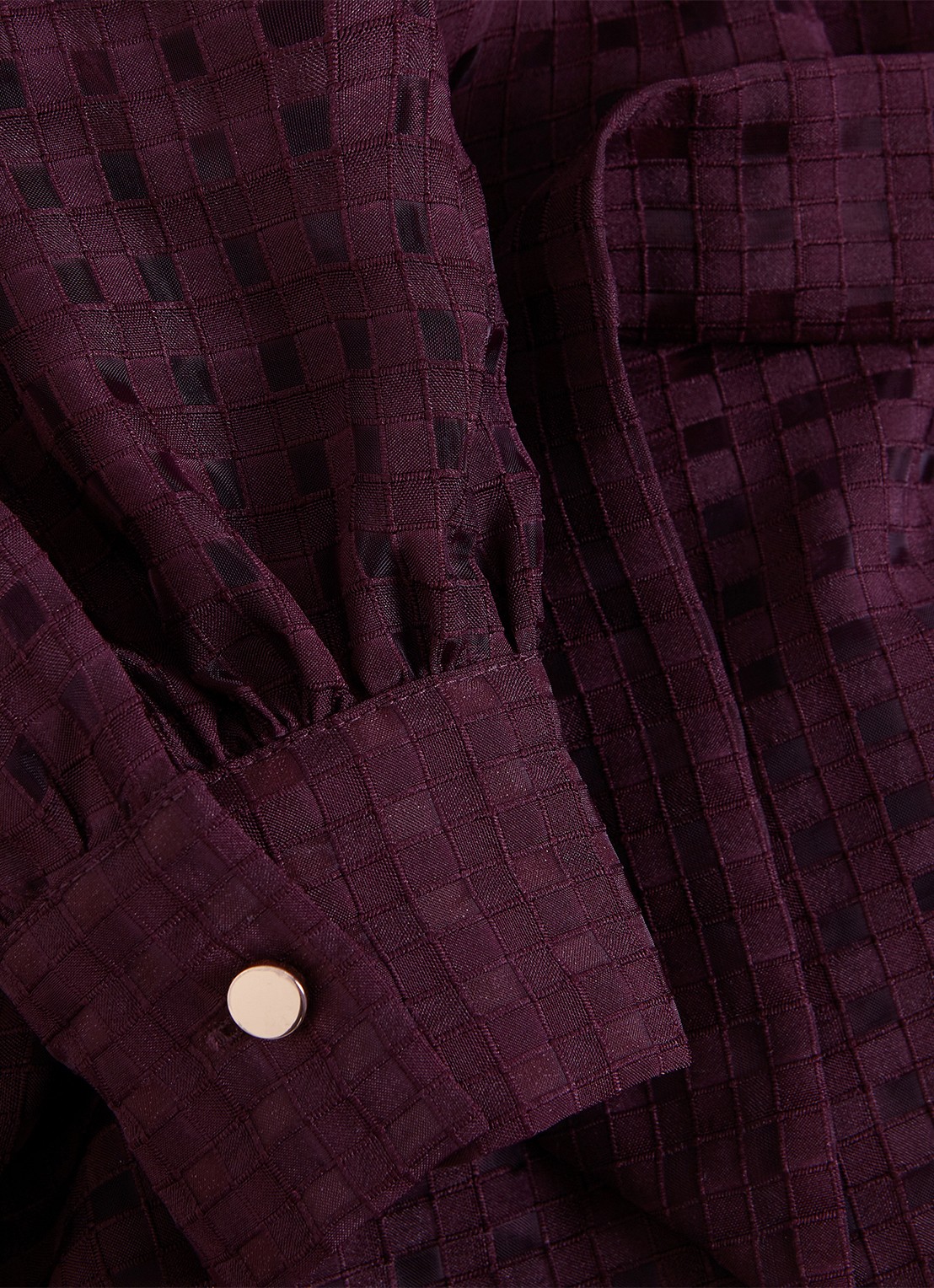 Phase Eight Natalie midi blousejurk met strikceintuur - detail 3 donkerpaars