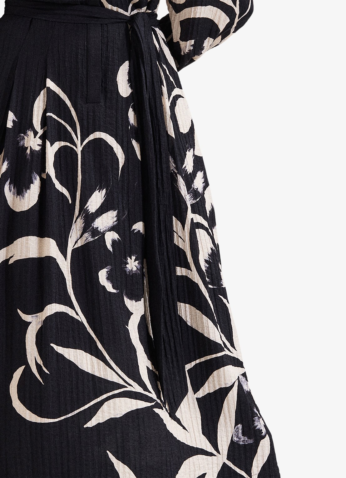 Phase Eight Natalie midi jurk met bloemenprint - detail 7 zwart