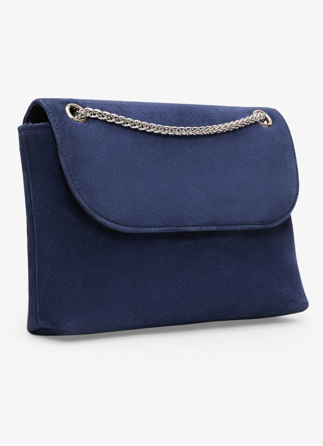 Phase Eight Navy clutch van suède - detail 2 donkerblauw