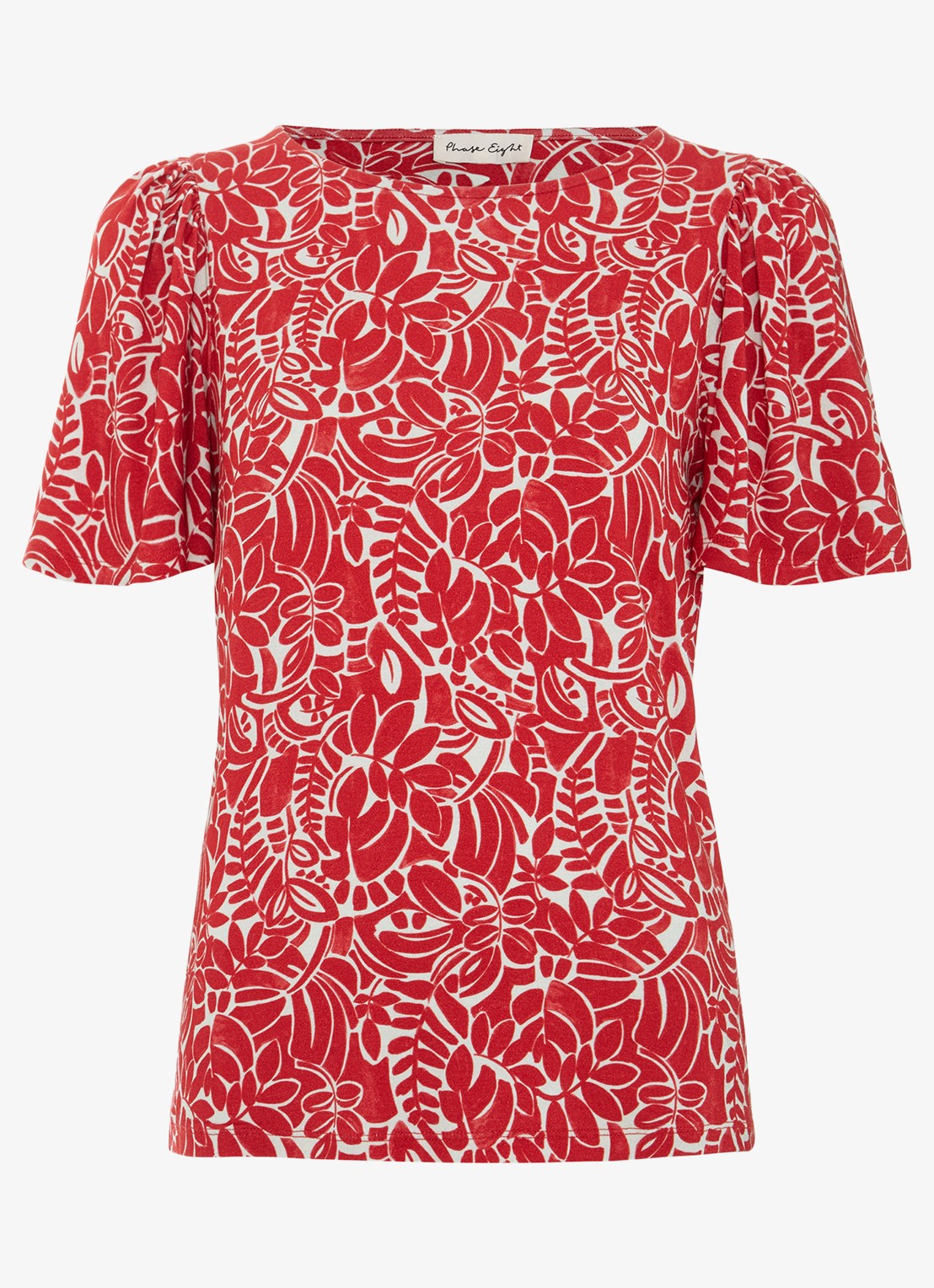 Phase Eight Nayana top met bloemenprint - voorkant 6 rood