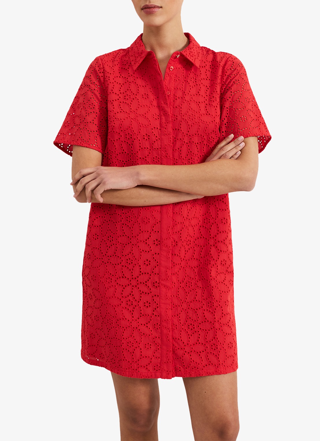Phase Eight Nicky Shirt Dress - detail 4 rood