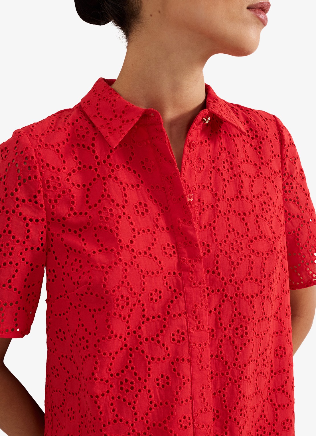 Phase Eight Nicky Shirt Dress - detail 5 rood