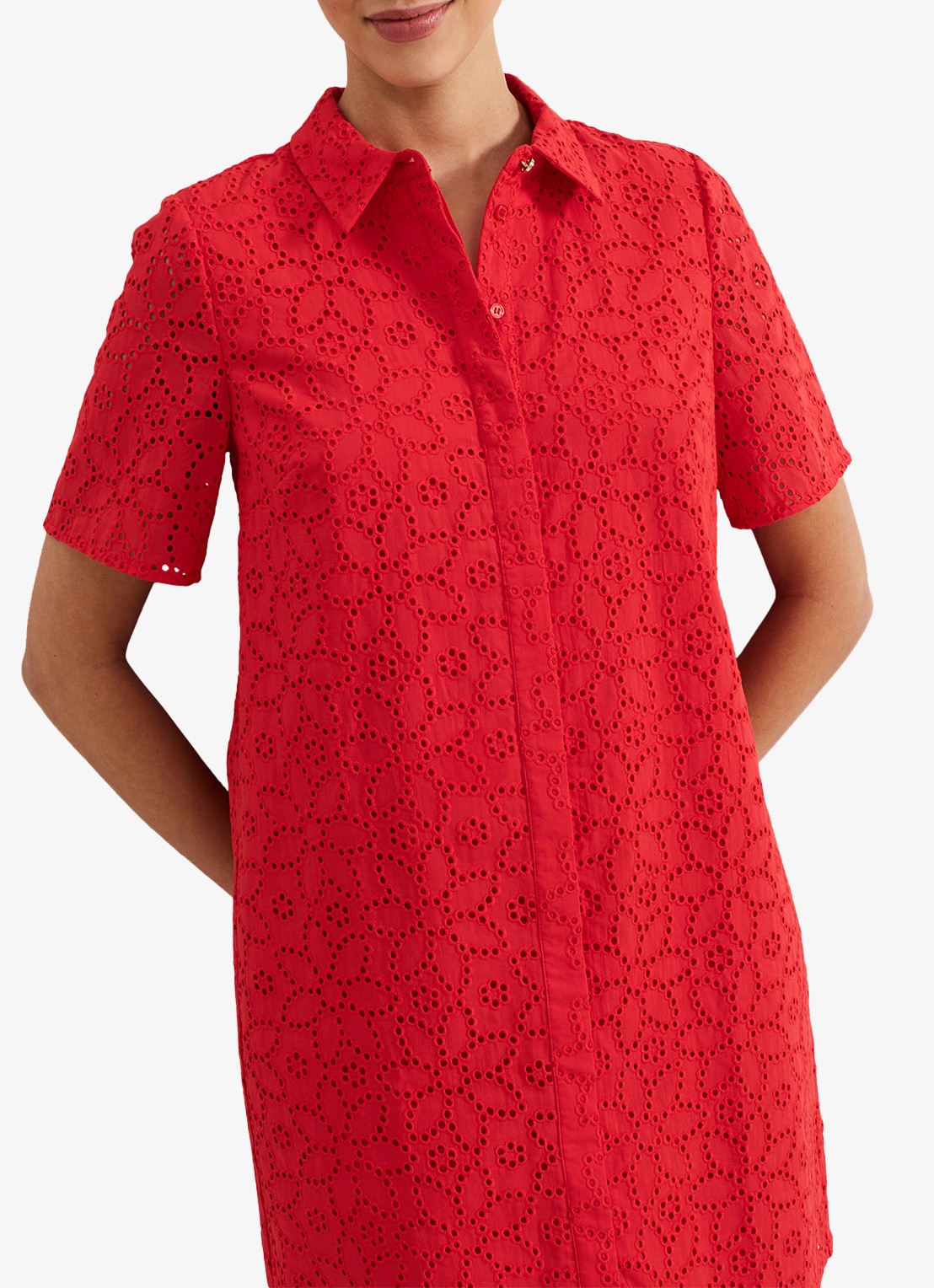 Phase Eight Nicky Shirt Dress - detail 6 rood
