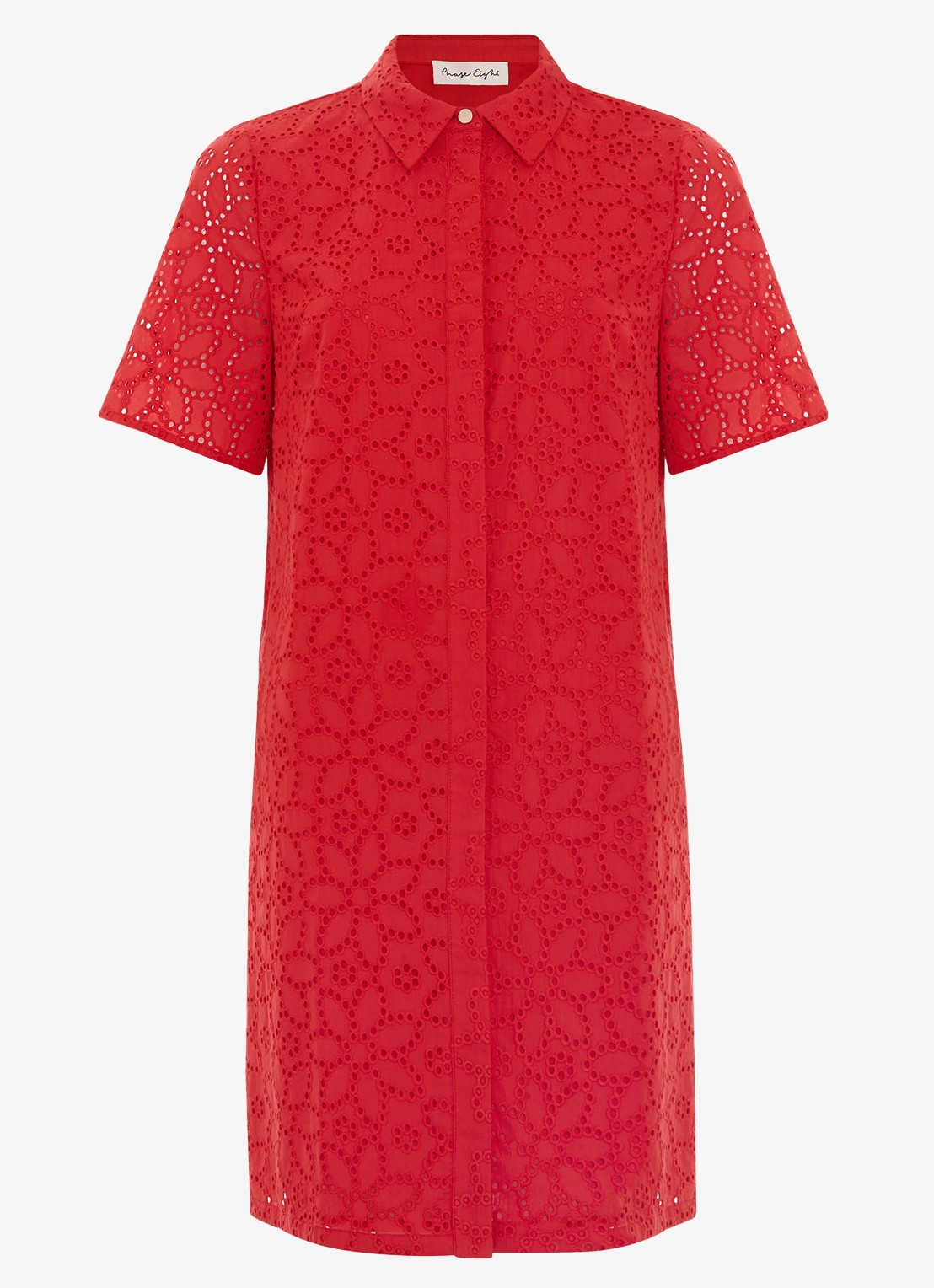Phase Eight Nicky Shirt Dress - voorkant 2 rood