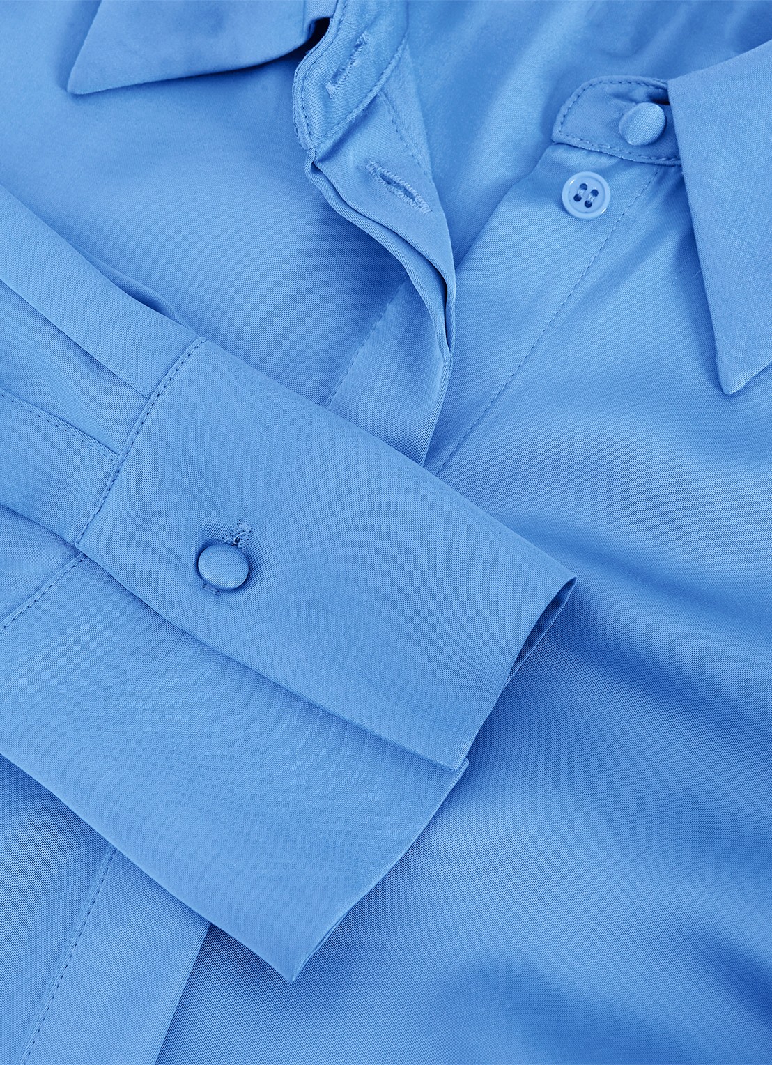 Phase Eight Novie blouse van satijn - detail 7 donkerblauw