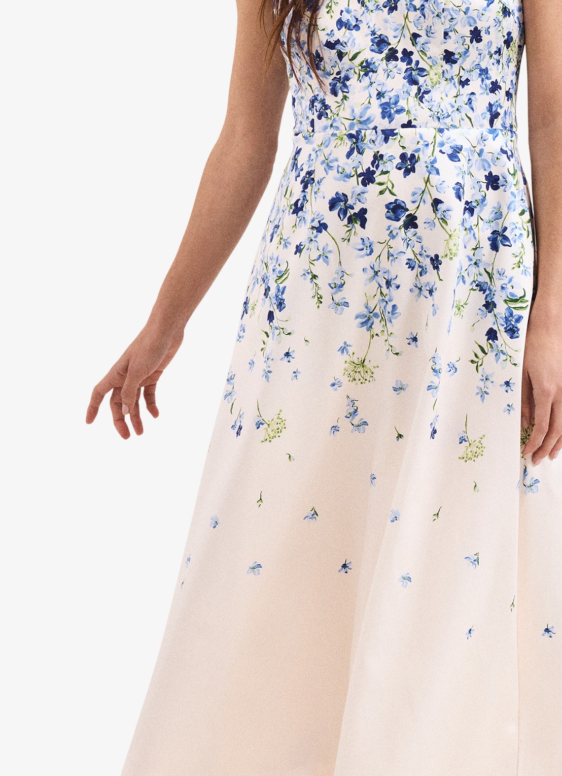 Phase Eight Orla midi jurk met bloemenprint - detail 5 blauw