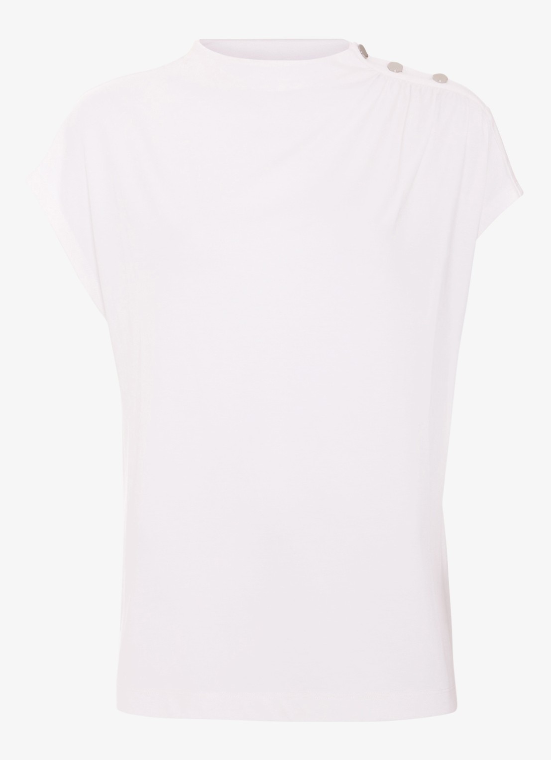 Phase Eight Paige top met gedrapeerd detail - voorkant gebroken wit