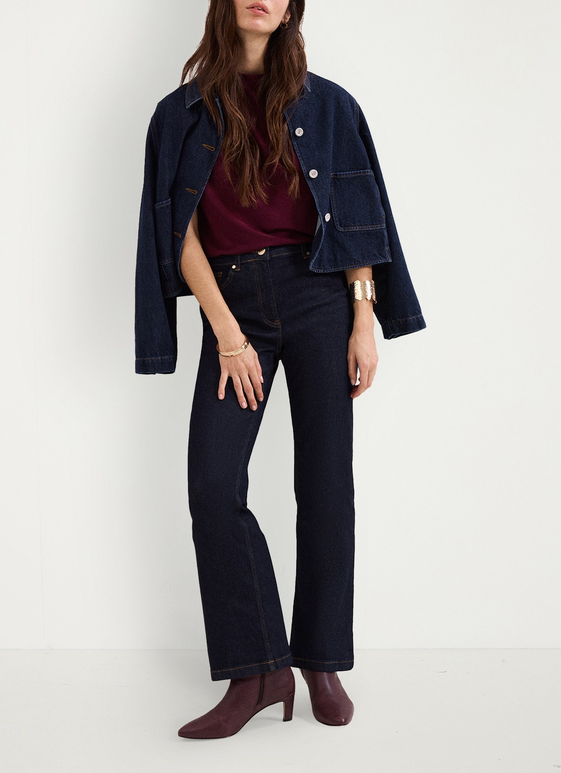 Phase Eight Paige top met gedrapeerd detail - detail 6 aubergine