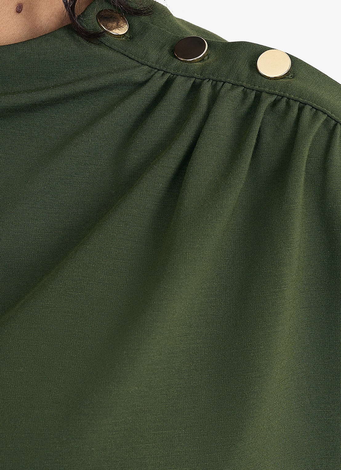 Phase Eight Paige top met geplooid detail - detail 3 olijfgroen