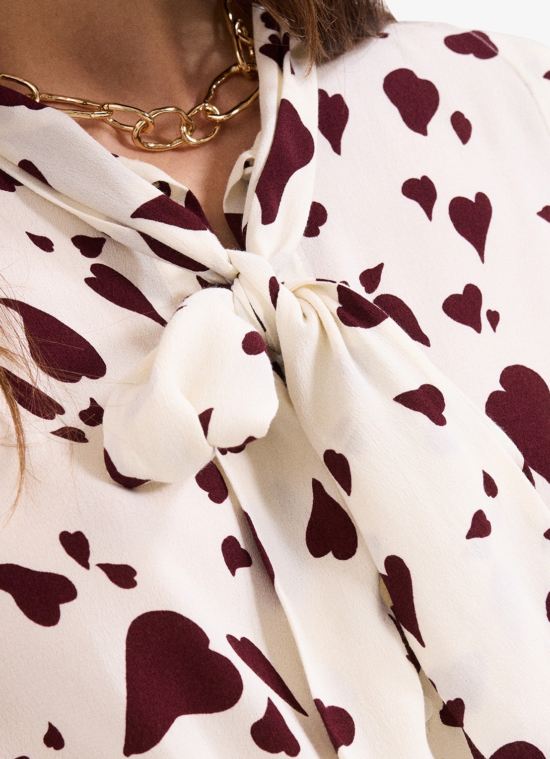 Phase Eight Paloma blouse met sjaalkraag en pofmouwen - detail 5 wit